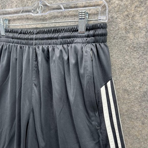 Adidas Shorts Men Large Black White Athletic Basketball Training Gym Trefoil - Picture 4 of 14